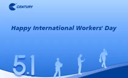 Anúncio do feriado de maio do dia internacional dos trabalhadores de 2024