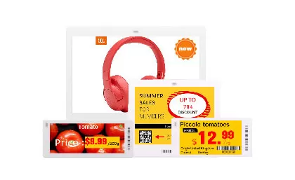 Century lança uma nova série e etiquetas eletrônicas de prateleira mais coloridas criando tela vívida
