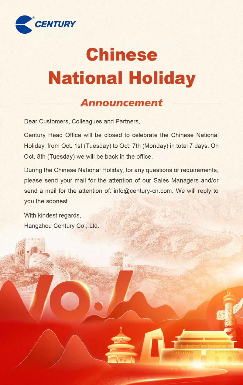 Chinese National Holiday Announcement Chinese National Holiday Announcement